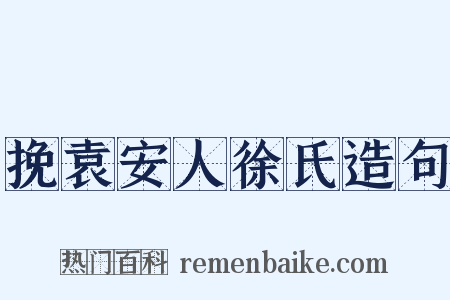 挽袁安人徐氏造句是什么意思的图片